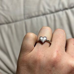 James Avery heart letter E ring